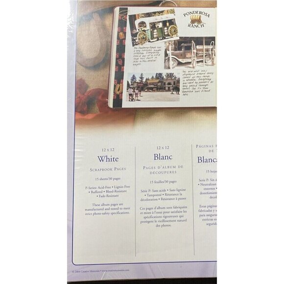Creative Memories 12x12 Old style White page Refill 15 Sheet Scrapbook Pages NEW - Picture 2 of 4